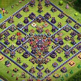 Anti Everything TH15 Base Plan with Link, Hybrid, Copy Town Hall 15 Design 2023, #12