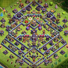 Diseño de aldea Anti 2 Estrellas Ayuntamiento 15 Copiar, Híbrido - COC TH15 Perfecta Distribucion 2023 + Enlace - #15