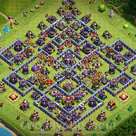 Anti Everything TH15 Base Plan with Link, Hybrid, Copy Town Hall 15 Design 2023, #20