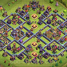 TH15 Trophy Base Plan with Link, Copy Town Hall 15 Base Design 2022, #23