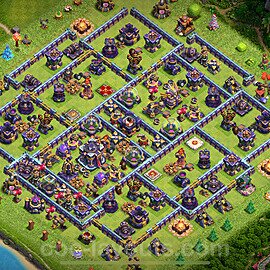 Anti Everything TH15 Base Plan with Link, Hybrid, Copy Town Hall 15 Design 2022, #24