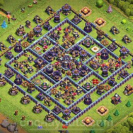 Gute Base für Verteidigung RH15 + Link, Legend League, Hybrid 2023 -  COC Rathaus 15 Kopieren Base - #25