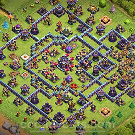 TH15 Anti 2 Stars Base Plan with Link, Hybrid, Copy Town Hall 15 Base Design 2023, #43