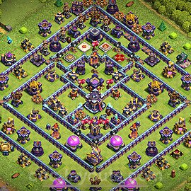 TH15 Anti 3 Stars Base Plan with Link, Copy Town Hall 15 Base Design 2024, #48