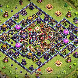 TH15 Anti 2 Stars Base Plan with Link, Hybrid, Copy Town Hall 15 Base Design 2024, #49