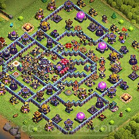 TH15 Anti 2 Stars Base Plan with Link, Hybrid, Copy Town Hall 15 Base Design 2024, #51