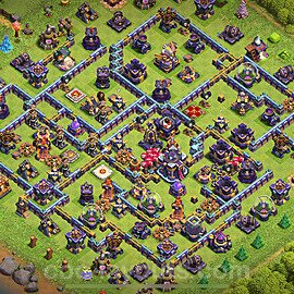 TH15 Anti 2 Stars Base Plan with Link, Anti Everything, Copy Town Hall 15 Base Design 2024, #55