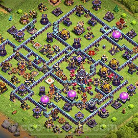 TH15 Anti 2 Stars Base Plan with Link, Anti Everything, Copy Town Hall 15 Base Design 2024, #55