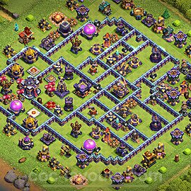 TH15 Anti 3 Stars Base Plan with Link, Anti Everything, Copy Town Hall 15 Base Design 2024, #59