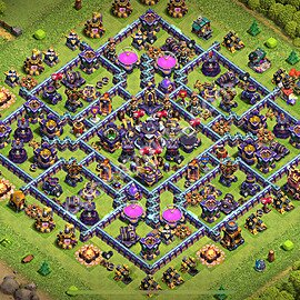 TH15 Trophy Base Plan with Link, Legend League, Hybrid, Copy Town Hall 15 Base Design 2026, #63