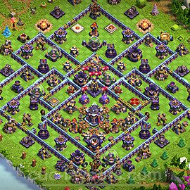 Anti Everything TH15 Base Plan with Link, Hybrid, Copy Town Hall 15 Design 2022, #7