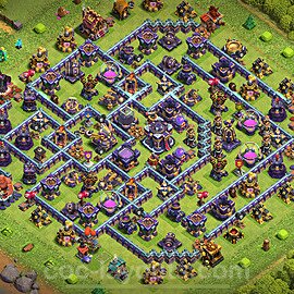 TH15 Anti 2 Stars Base Plan with Link, Hybrid, Copy Town Hall 15 Base Design 2025, #71