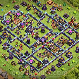 TH15 Trophy Base Plan with Link, Copy Town Hall 15 Base Design 2025, #74