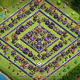 Die Anti 3 Sterne Base RH15 + Link, Hybrid 2023 - COC Rathaus 15 Kopieren Base - #8