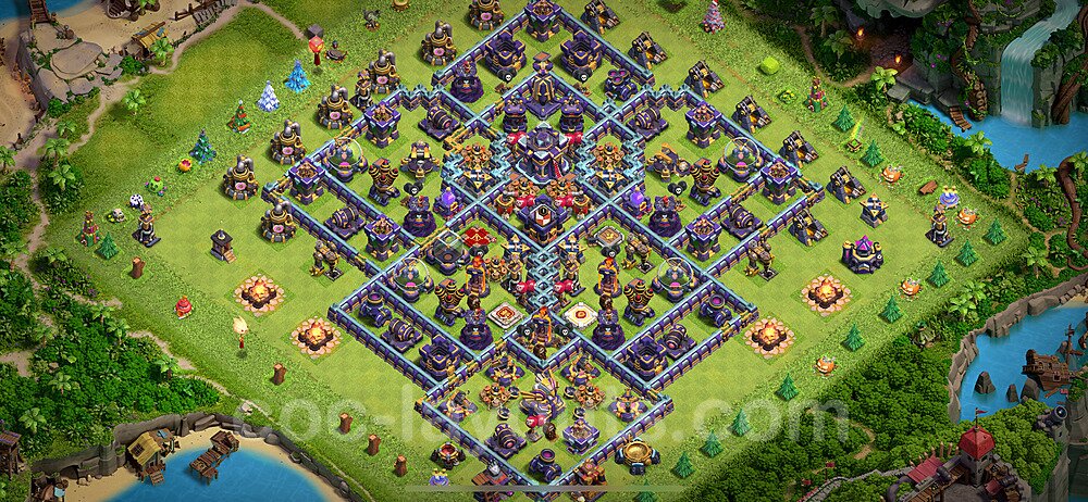 TH15 Anti 2 Stars Base Plan with Link, Legend League, Copy Town Hall 15 Base Design 2024, #13