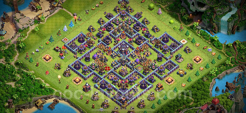 Anti Everything TH15 Base Plan with Link, Hybrid, Copy Town Hall 15 Design 2023, #20