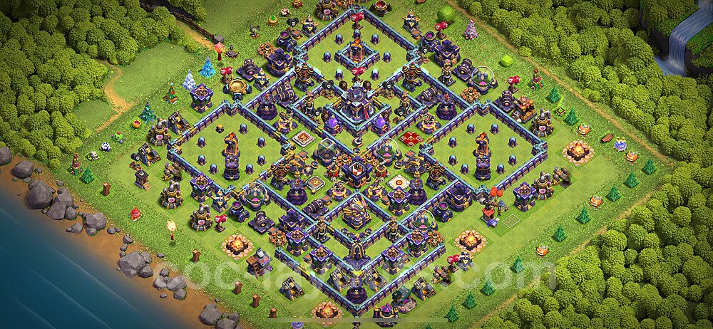 Anti Everything TH15 Base Plan with Link, Hybrid, Copy Town Hall 15 Design 2023, #22