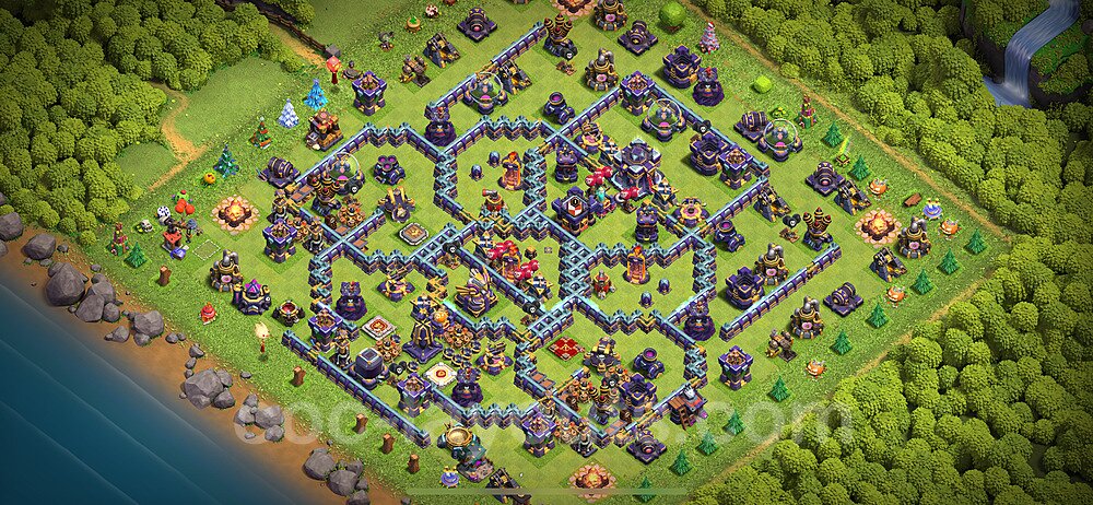 TH15 Trophy Base Plan with Link, Copy Town Hall 15 Base Design 2024, #42