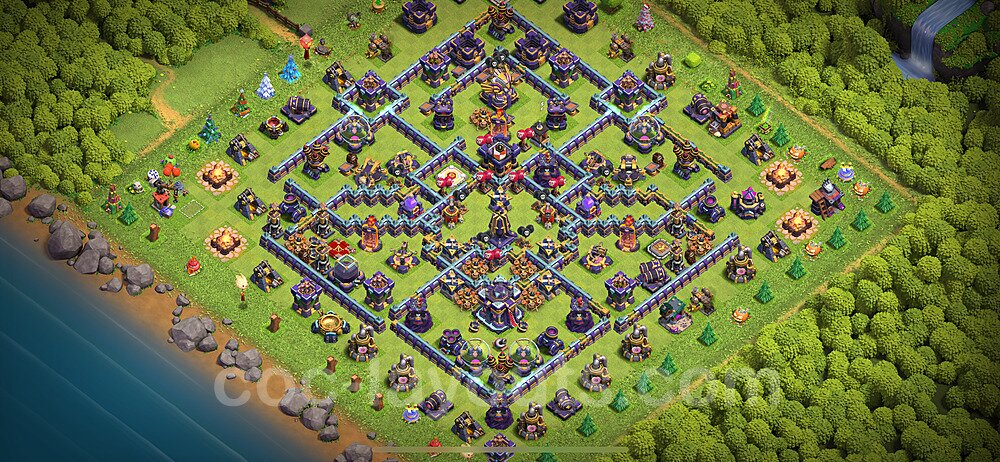 TH15 Trophy Base Plan with Link, Copy Town Hall 15 Base Design 2023, #45