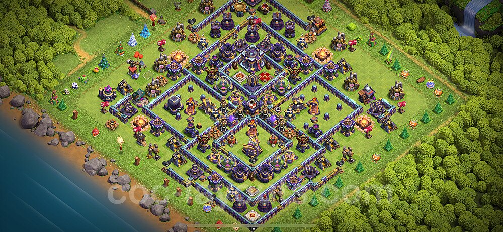 Anti Everything TH15 Base Plan with Link, Hybrid, Copy Town Hall 15 Design 2023, #5