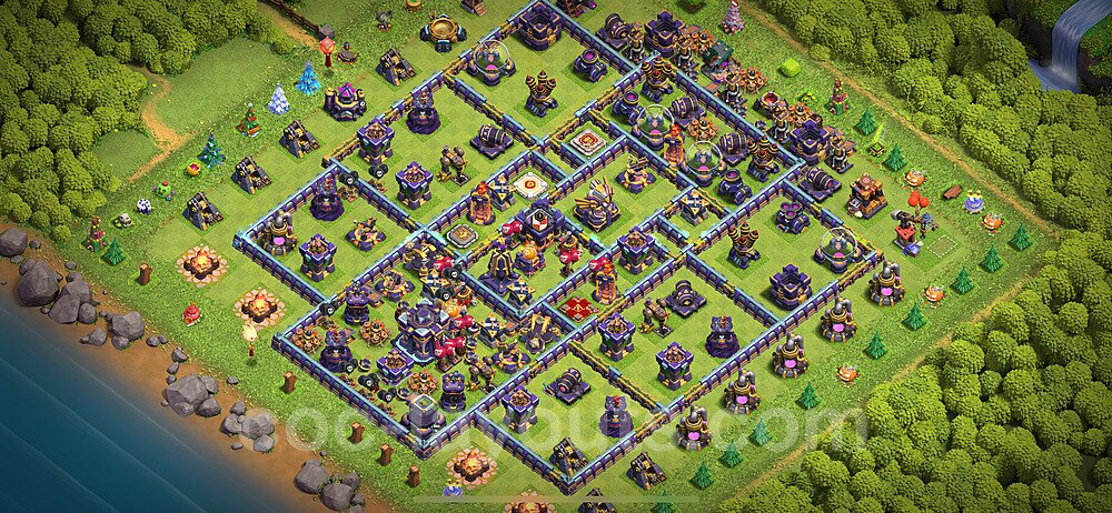 TH15 Anti 3 Stars Base Plan with Link, Anti Everything, Copy Town Hall 15 Base Design 2023, #52
