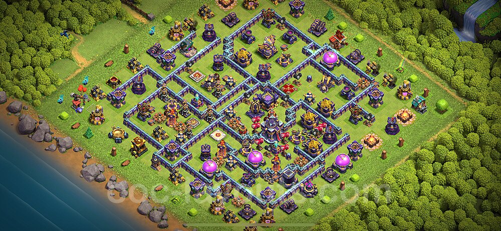 TH15 Anti 2 Stars Base Plan with Link, Anti Everything, Copy Town Hall 15 Base Design 2024, #55