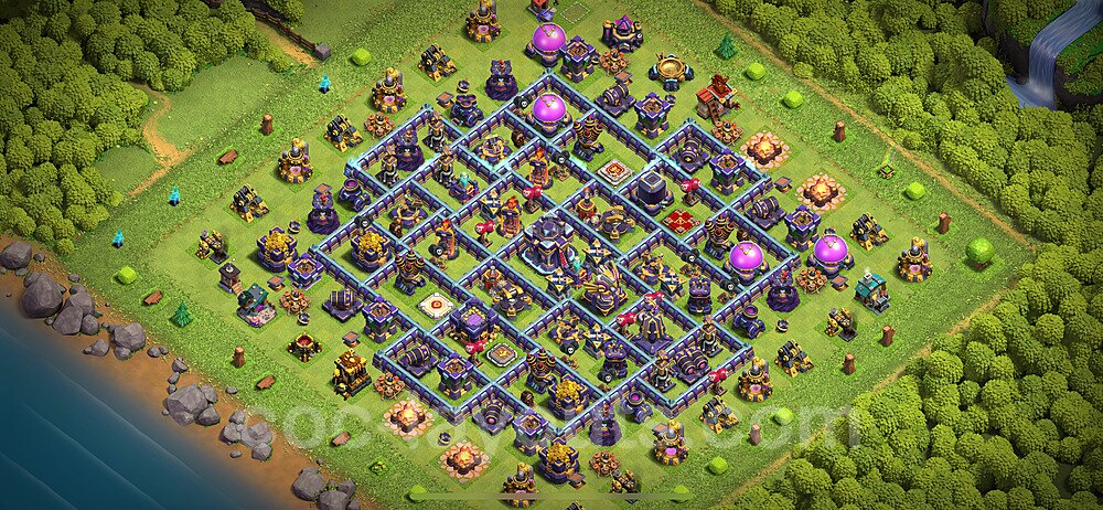 Die Anti 3 Sterne Base RH15 + Link, Anti Alles 2024 - COC Rathaus 15 Kopieren Base - #56