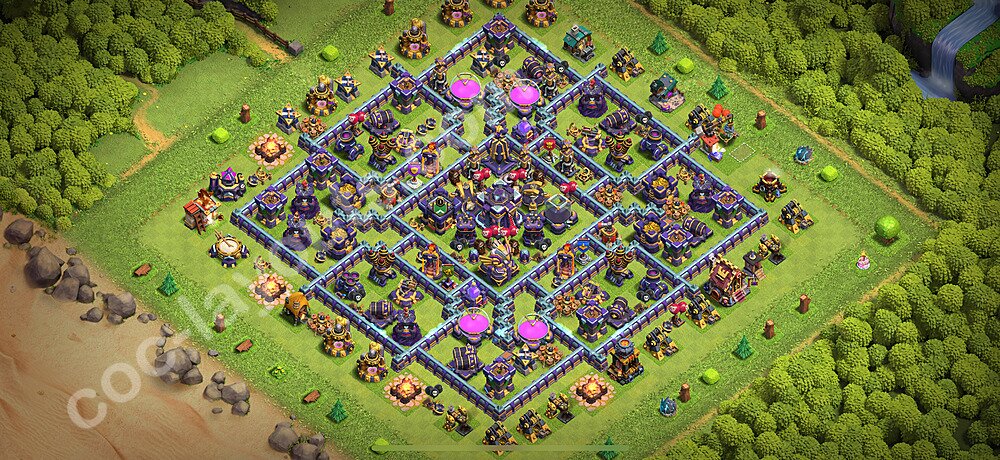 Municipio livello 15 Base + Link, Legend League, Ibrido - Miglior Disposizione Villaggio per Difesa COC 2026 TH15 - #63