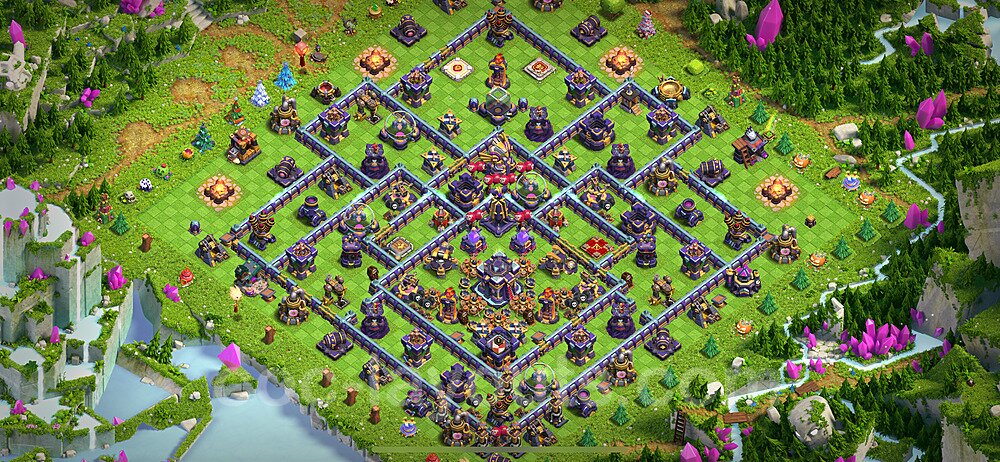 Anti Everything TH15 Base Plan with Link, Hybrid, Copy Town Hall 15 Design 2024, #7