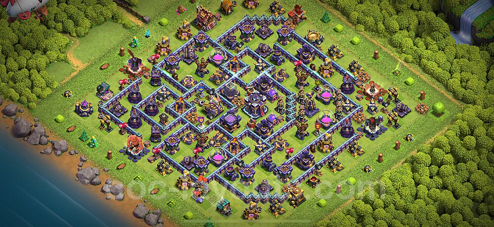 TH15 Anti 2 Stars Base Plan with Link, Hybrid, Copy Town Hall 15 Base Design 2025, #71