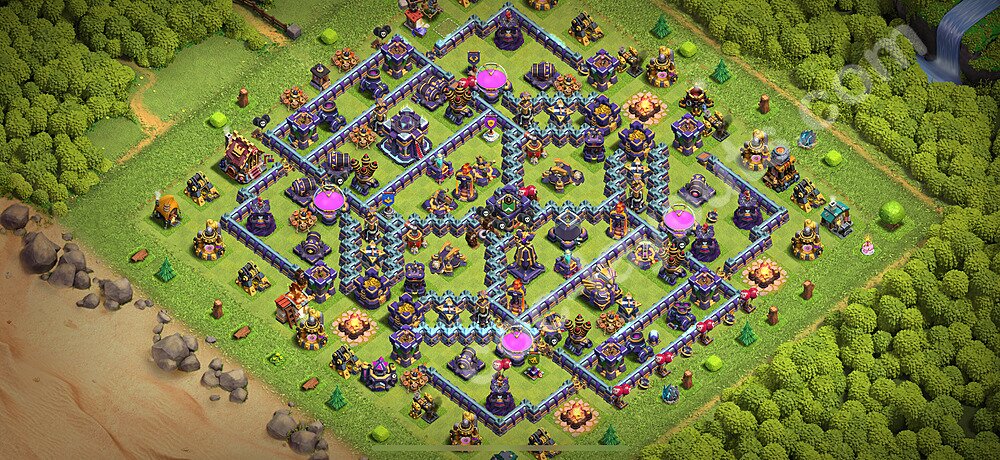 TH15 Anti 3 Stars Base Plan with Link, Anti Everything, Copy Town Hall 15 Base Design 2026, #76