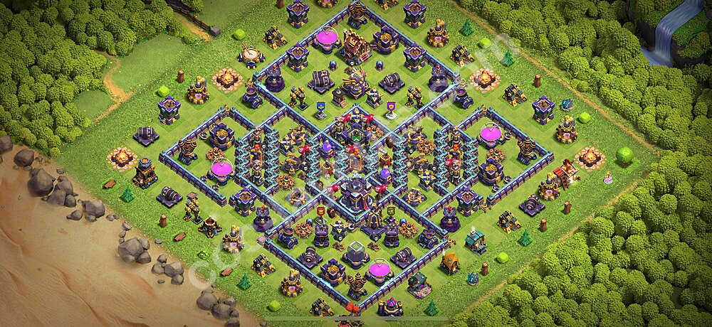 Municipio livello 15 Base + Link, Ibrido - Miglior Disposizione Villaggio per Difesa COC 2026 TH15 - #79