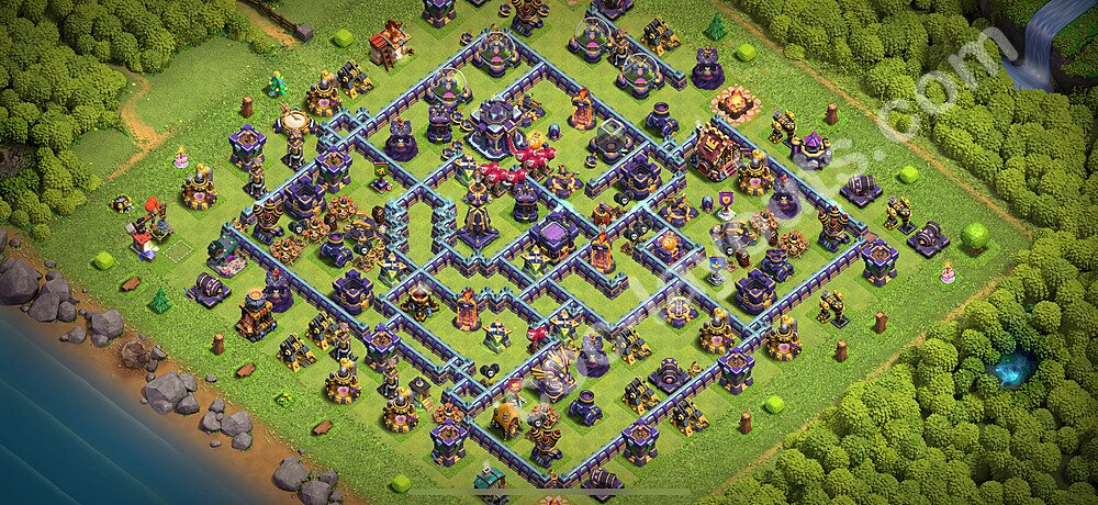 Municipio livello 15 Base + Link, Legend League - Miglior Disposizione Villaggio per Difesa COC 2025 TH15 - #80