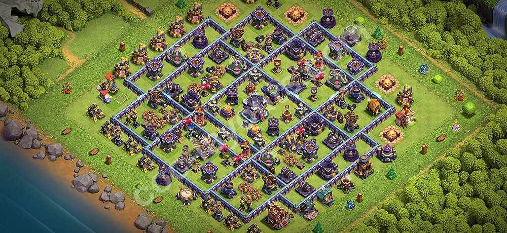 Diseño de aldea Impenetrable Ayuntamiento 15 Copiar - COC TH15 Perfecta Distribucion 2026 + Enlace - #88