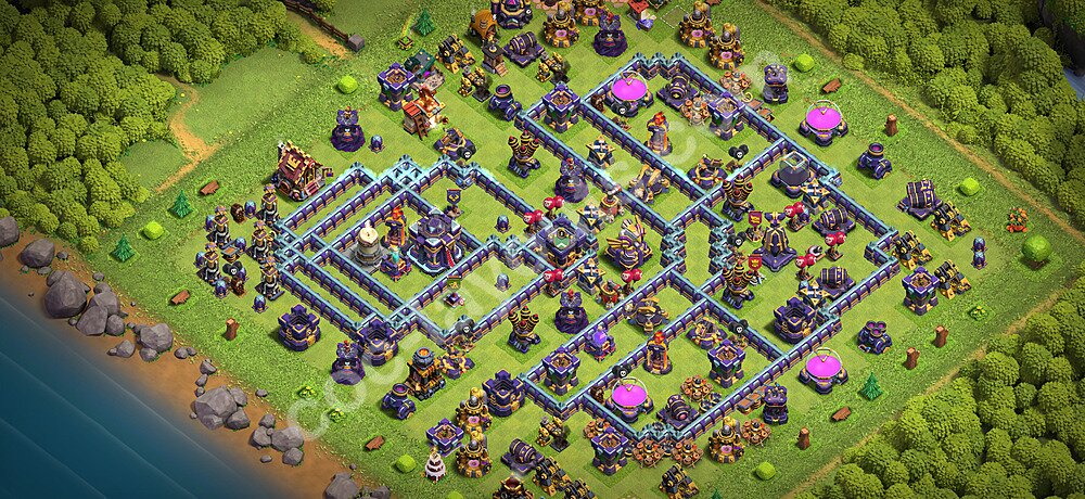 Municipio livello 15 Anti 3 Stelle Base + Link, Anti tutto - Miglior Disposizione Villaggio per Difesa COC 2026 TH15 - #95