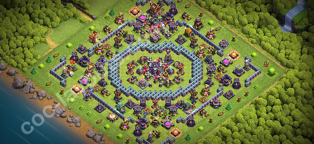TH15 Trophy Base Plan with Link, Copy Town Hall 15 Base Design 2026, #96