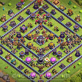 Base plan TH15 (design / layout) with Link, Anti Air / Electro Dragon, Hybrid for Farming 2024, #21