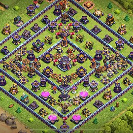 Base plan TH15 (design / layout) with Link, Anti Air / Electro Dragon, Hybrid for Farming 2026, #21