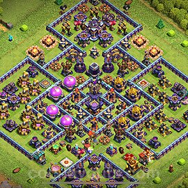 Base plan TH15 (design / layout) with Link, Anti Air / Electro Dragon, Hybrid for Farming 2024, #22