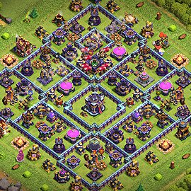 Municipio livello 15 Base + Link, Anti 3 stelle - Miglior Disposizione villaggio per Farming COC 2026 TH15 - #42