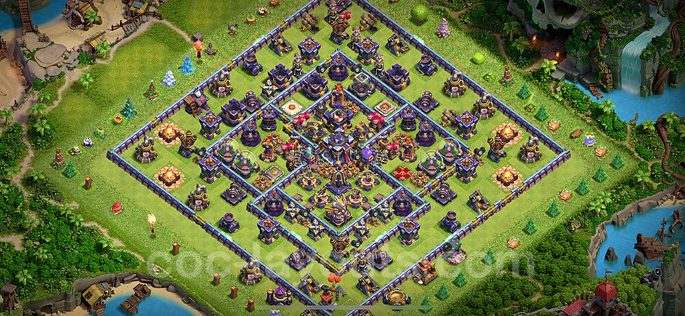 Base plan TH15 (design / layout) with Link, Anti Everything, Hybrid for Farming 2024, #1