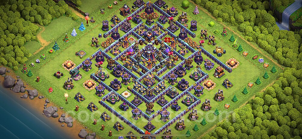 Base plan TH15 (design / layout) with Link, Anti Air / Electro Dragon for Farming 2024, #14