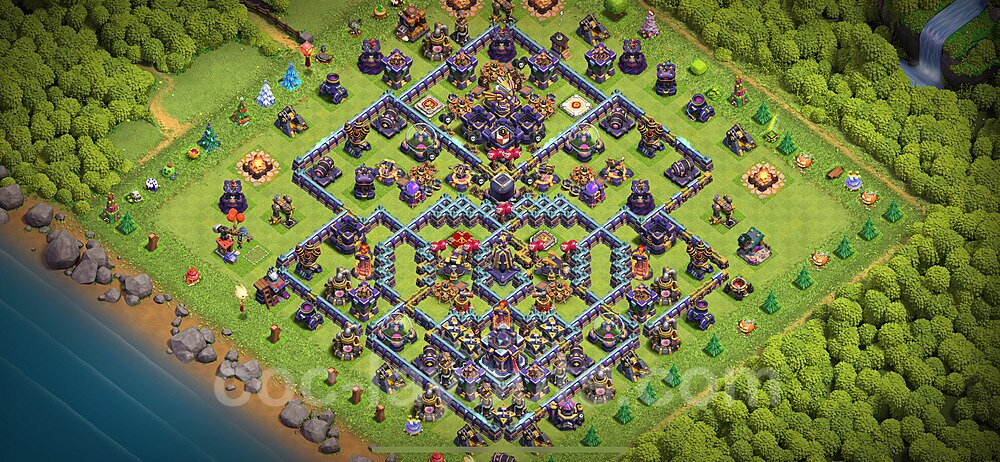 Base plan TH15 (design / layout) with Link, Anti 3 Stars, Hybrid for Farming 2024, #18
