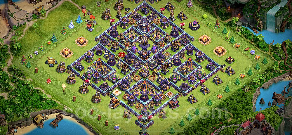 Base plan TH15 (design / layout) with Link, Anti Air / Electro Dragon, Hybrid for Farming 2024, #2