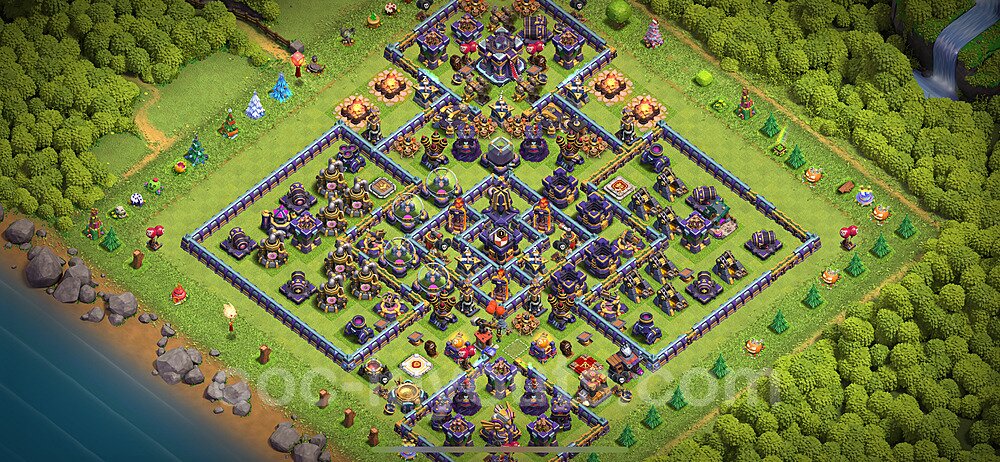 Base plan TH15 (design / layout) with Link, Anti Air / Electro Dragon, Hybrid for Farming 2024, #22