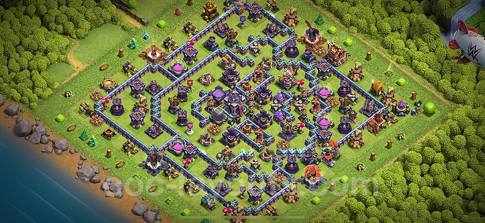 Base plan TH15 (design / layout) with Link, Anti 2 Stars, Hybrid for Farming 2025, #33