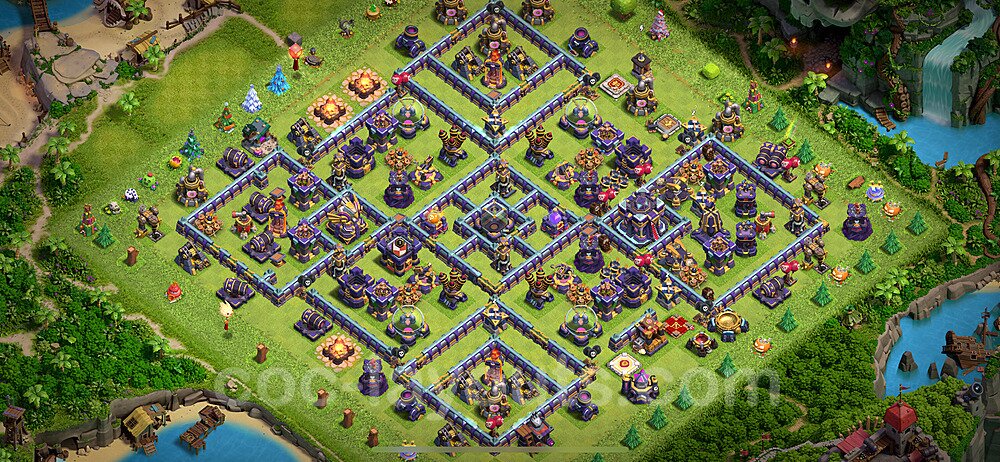 Base plan TH15 (design / layout) with Link, Anti Air / Electro Dragon, Hybrid for Farming 2022, #4