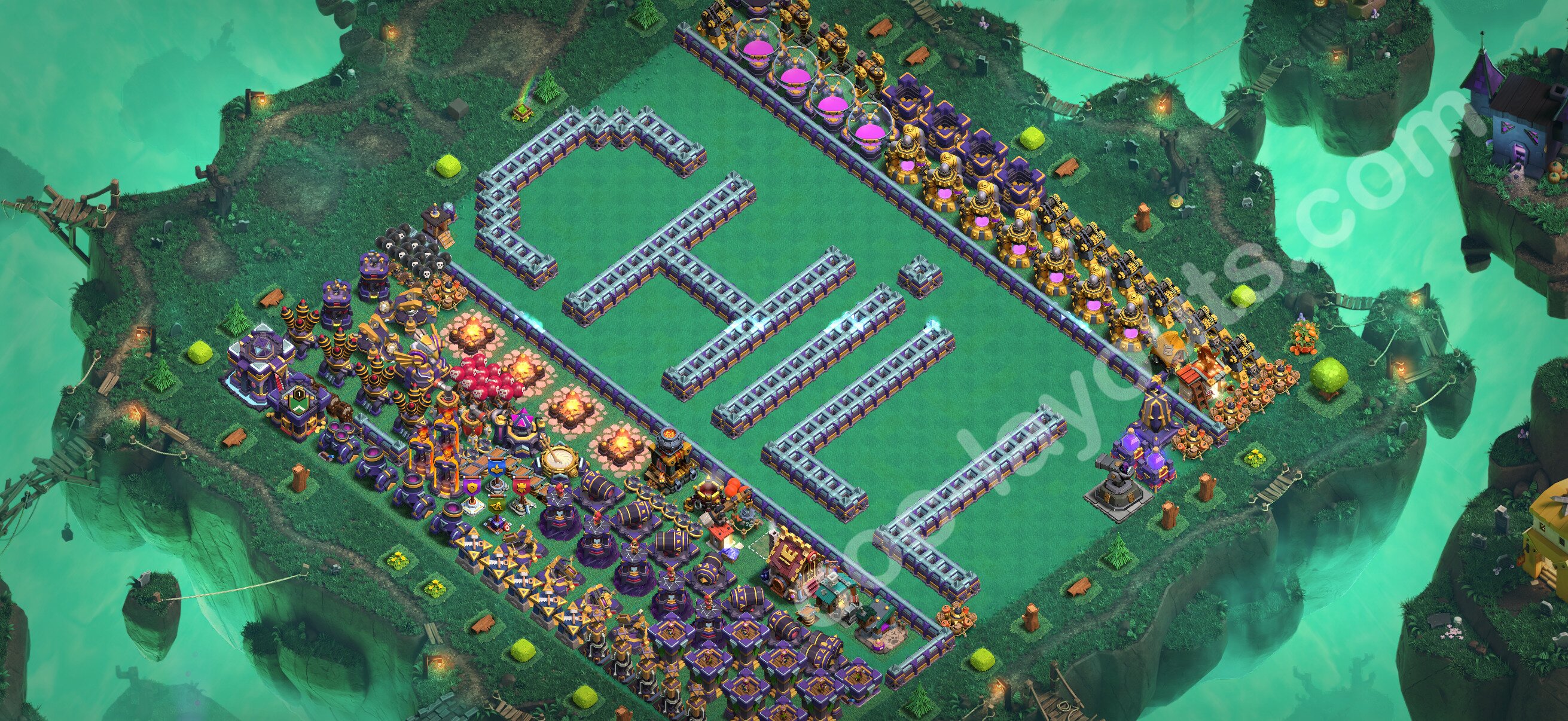 TH15 Hybrid Base #175 – TH15 layout preview