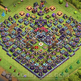 TH15 Funny Troll Base Plan with Link, Copy Town Hall 15 Art Design 2023, #13