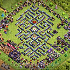 TH15 Funny Troll Base Plan with Link, Copy Town Hall 15 Art Design 2023, #18